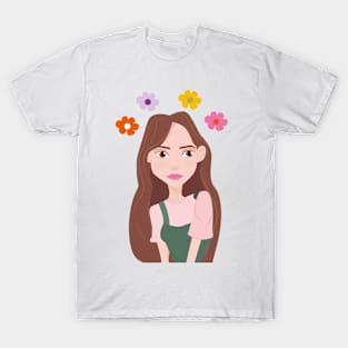 girl flowers T-Shirt